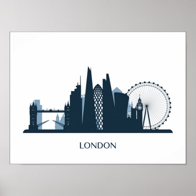 Poster London City Skyline (Frente)