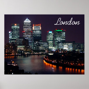 Poster London City Skyline UK Viagem