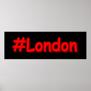 Poster "#London" Design bonito. Comprar Agora