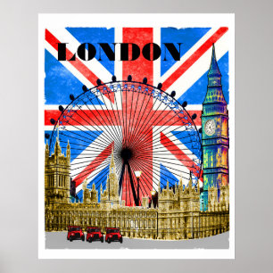 Poster London England Big Ben