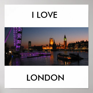 Póster london, eu amo, LONDON