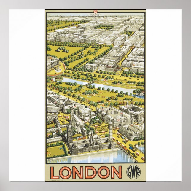 Póster London Gwr, Vintage (Frente)