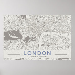 Póster London map