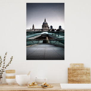 Poster London - Millennium Bridge & Ruas Pauls (6334)