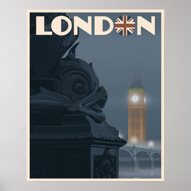 Poster Londres à noite (Frente)