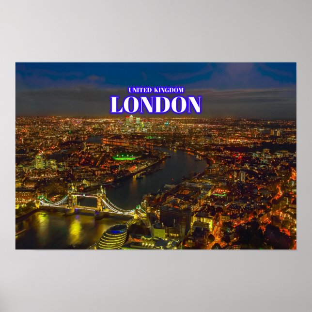 Poster Londres À Noite - Reino Unido (Frente)
