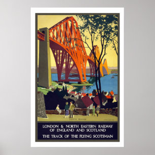 Póster Londres às viagens vintage de Scotland