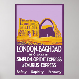 Poster Londres - Bagdá Orient Express