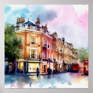 Poster Londres- Covent Garden Piazza, (C), Watercolor