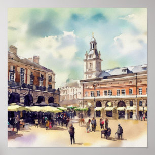 Poster Londres- Covent Garden Piazza, (D), Watercolor