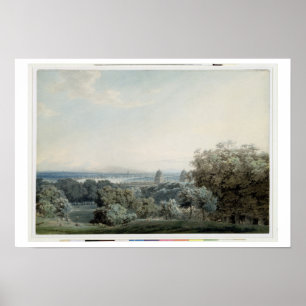 Poster Londres do monte de Greenwich, c.1791 (w/c, de