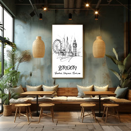 Póster Londres: Elegancia Atemporal - Arte Lineal