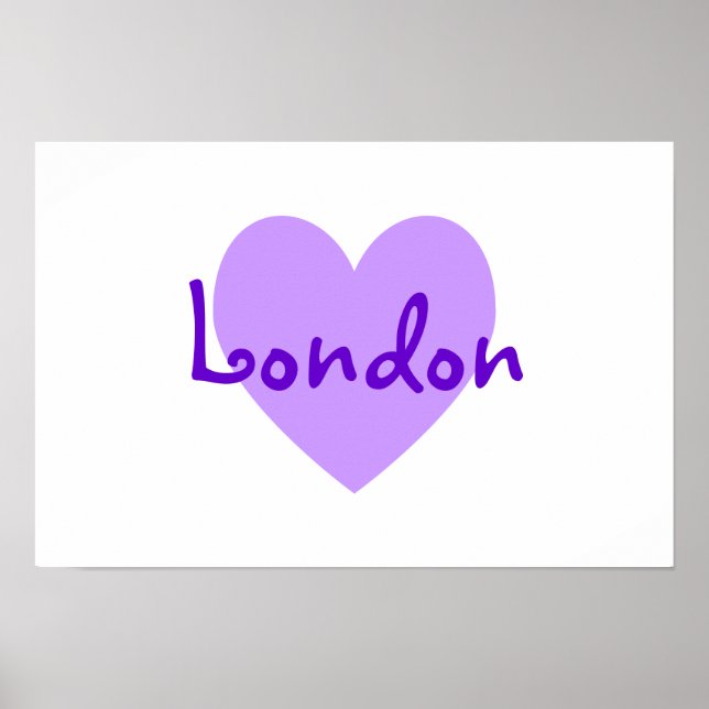 Poster Londres em Purple (Frente)