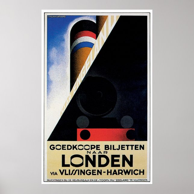 Poster Londres / Londen - Anúncio Vintage Ship (Frente)