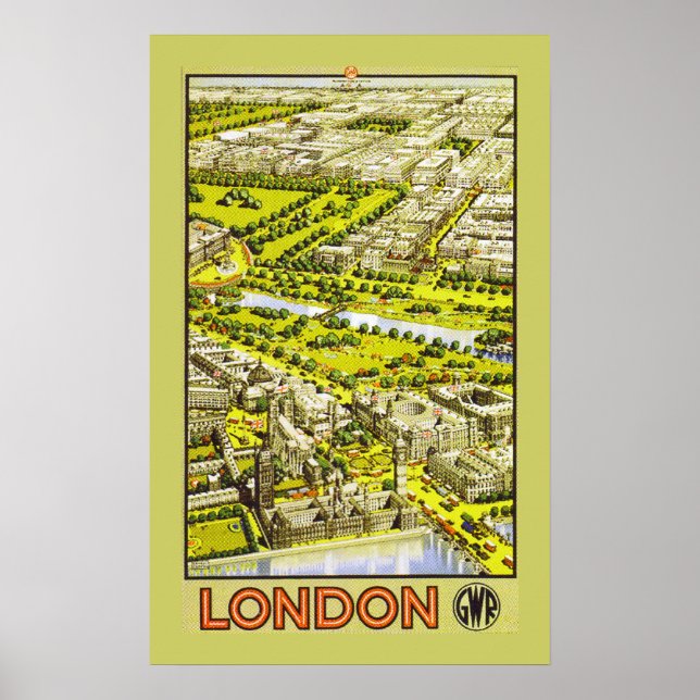 Póster Londres por GWR (fronteira) (Frente)