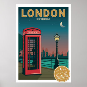 Poster Londres Red Telephone