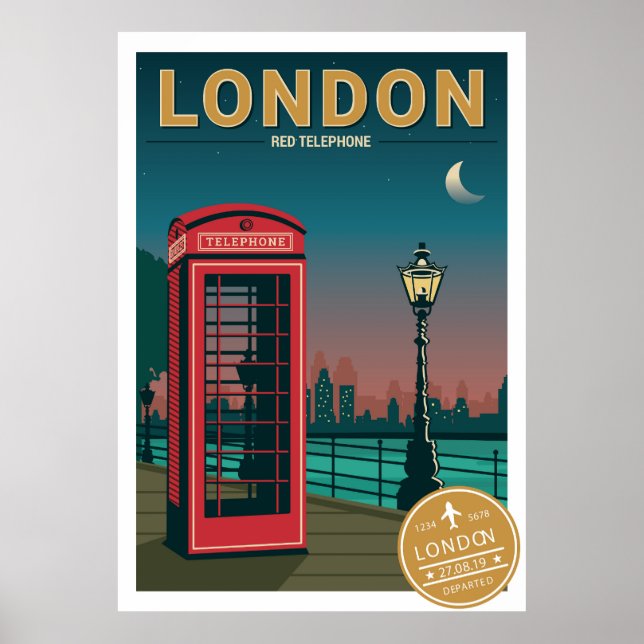 Poster Londres Red Telephone (Frente)