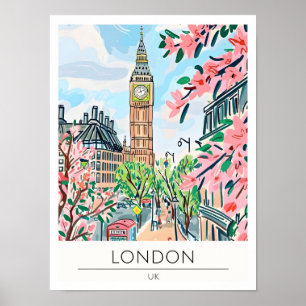Poster Londres Reino Unido Arte Ilustração Viagem