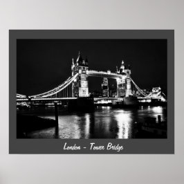 Poster Londres - Tower Bridge, Noite No.2 (Cartaz)