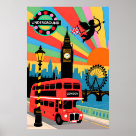 Poster Londres Viagem Pop Art