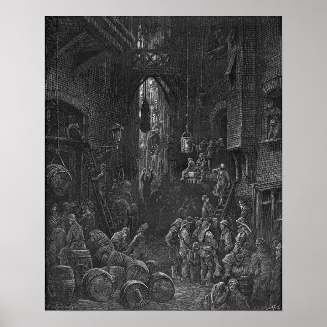 Poster Londres Victoriana - River Side Street (Frente)
