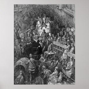 Poster Londres Vitoriana - Um tráfego urbano