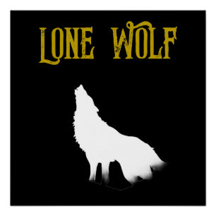 Póster Lone Wolf Male Sigma Moderno Minimalista