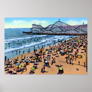 Póster Long Beach California - A Corrida do Ciclone Pike