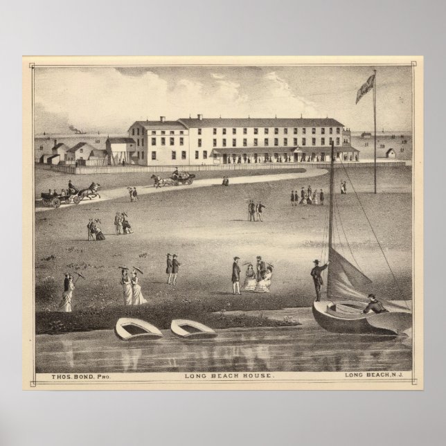 Poster Long Beach House, Long Beach, NJ (Frente)
