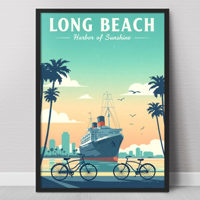 Poster Long Beach Vintage (Criador carregado)