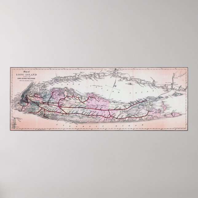 Póster Long Isladn, 1882 (Frente)