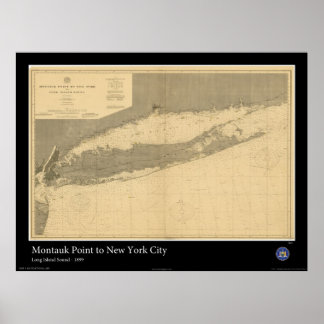 Póster Long Island Sound - 1899