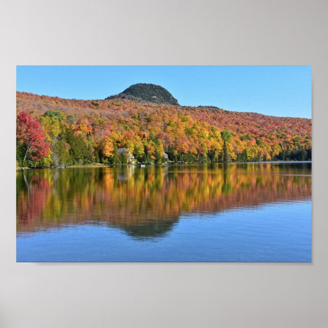 Poster Long Pond no outono, Westmore, Vermont (Frente)