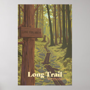 Poster Long Trail Cartaz de Viagens Vermont
