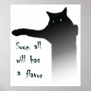 Póster Longcat Tacgnol todo tem um sabor