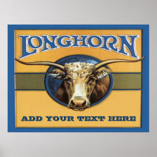Poster Longhorn, editar texto, Poster