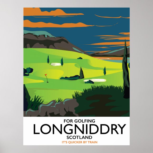 Poster longniddry Escócia pôster de viagem de golfe (Frente)