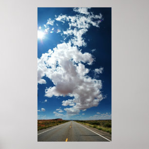 Póster Longo caminho, nuvens longas