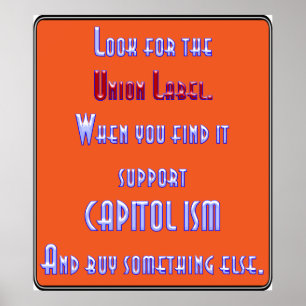 Póster Look For The Union Label