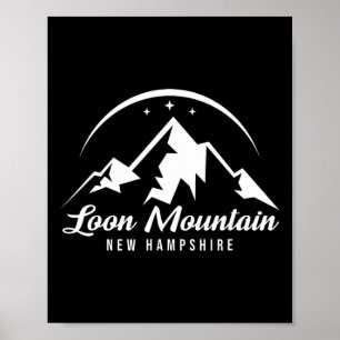 Poster Loon Mountain New Hampshire Ski Resort Skiing Snow