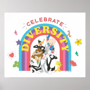 Poster LOONEY TUNES™ - Celebrate Diversity Pride Rainbow