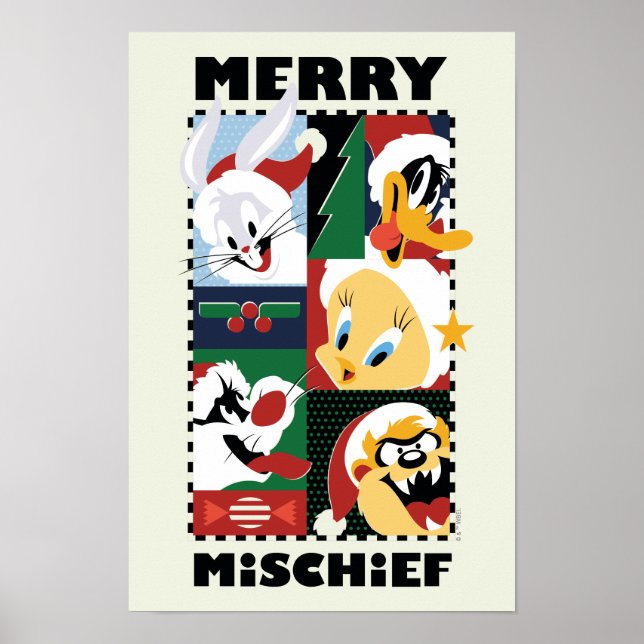 Poster LOONEY TUNES™ Holidy Feliz Mishead (Frente)