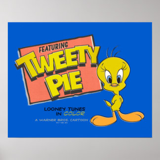 Poster LOONEY TUNES™ TWEETY™ - Placa de Lobby Retroativa