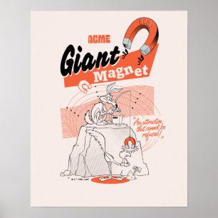 Poster LOONEY TUNES™   WILE E. COYOTE™ ACME Ímã Gigante