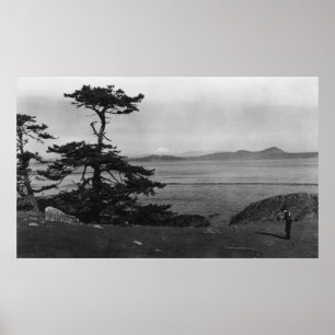 Poster Lopez Island, WA - Rosario Straits and Mt Baker