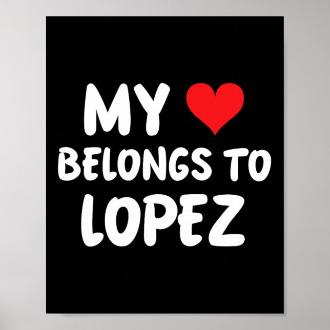 Poster Lopez - Meu Coração Pertence a Lopez - Amor  (Frente)
