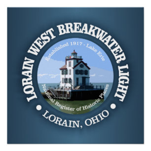 Póster Lorain West Breakwater Light