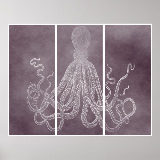 Poster Lord Bodner Triptych Em Rosa Dusky (Frente)