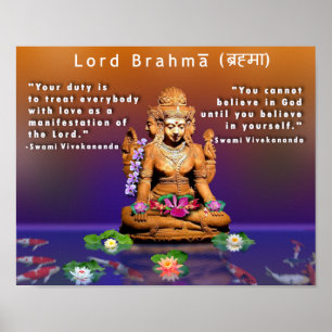Póster Lord Brahmā (ब् र ह् मा) - Criador do Mundo