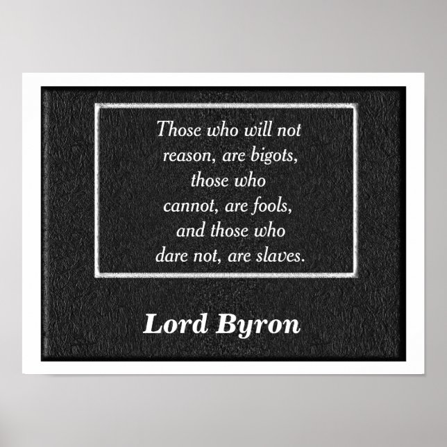 Póster Lord Byron cita (Frente)